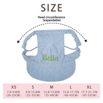 Personalised Embroidered Name Adjustable Pet Baseball Cap with Ear Hole Pet Daily Wear Birthday Gift for Pet Owners