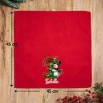 Personalisierte 100% Baumwolle Serviette mit Schneemann-Initiale & Namen | Wiederverwendbar | Tischdeko | Weihnachten Geschenk für Familie & Freunde