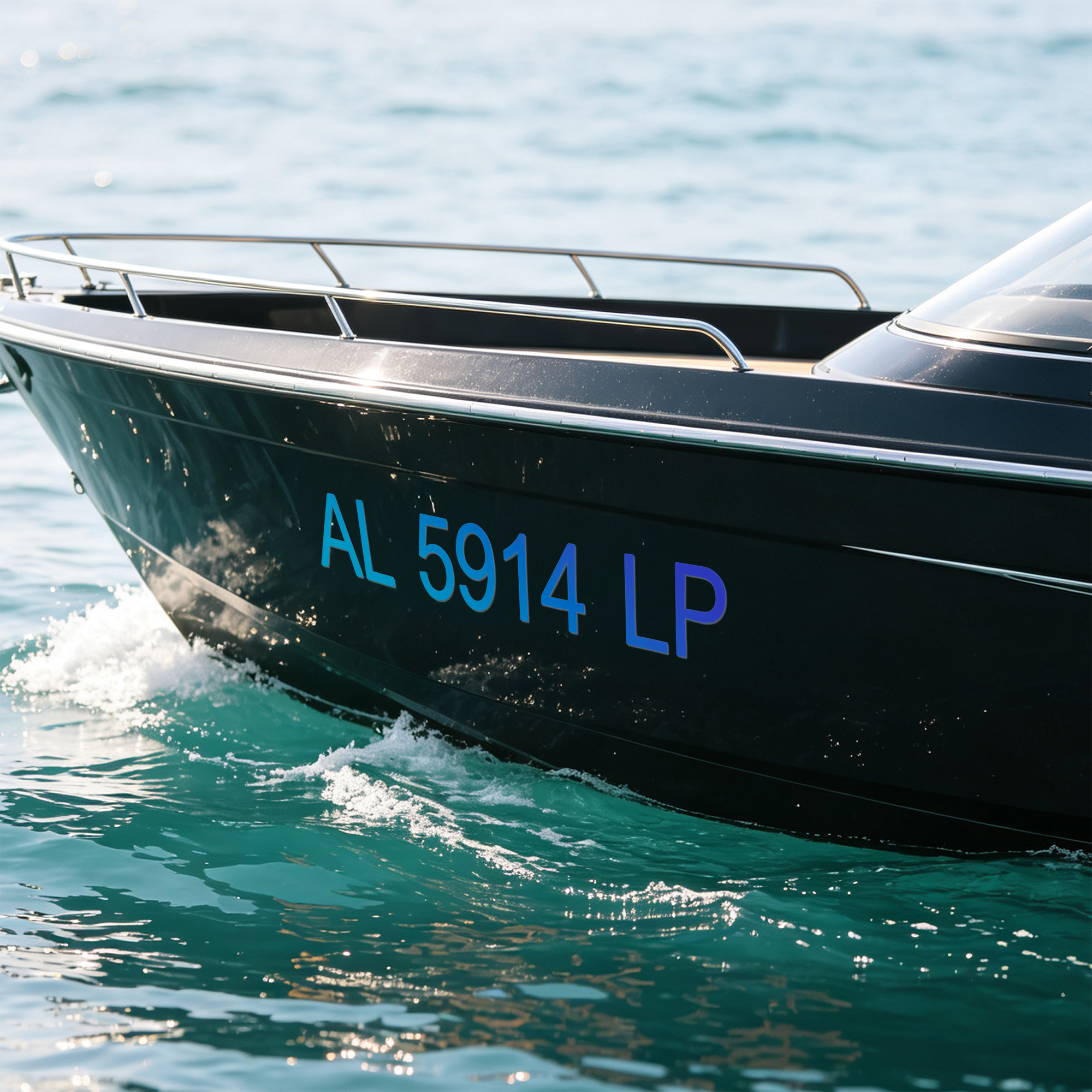 Individuell gestaltete, wasserfeste Registrierungsaufkleber für Wasserfahrzeuge mit Bootsnummern und Buchstaben – 2er-Set – Geburtstagsgeschenk für Jetski-Fans und Bootsfahrer