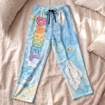 Personalized Oil Painting Cloud Star Rainbow Kid Woman Man Pajama Pants with Colorful Name Daily Wear Birthday Gift for Kids Family