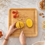 Personalised Birth Flower Bamboo Chopping Board Set with Name Engagement Anniversary Housewarming Gift for Family Hostess Bride