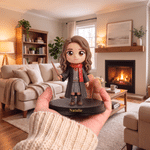 Personalized Magic Academy Theme Cartoon Character Photo 3D Figurine with Name Desk Decor Birthday Gift for Friends