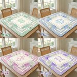 Personalised Watercolour Hydrangea Monogram Non-Slip Mahjong Mat with Initial and Storage Bag Mahjong Club Night Gift for Mahjong Player Enthusiast