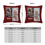 Personalized 5 Photos Soft Throw Pillow Cover with Name and Text Memorial Sympathy Gift for Loss of Loved One