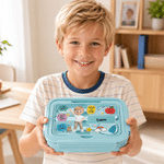 Personalized 3D-Style Character Artwork Microwavable Lunch Box with Name and Cutlery Set Outdoor Activities Back to School Gift for Kids