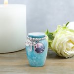 Urna de cremación personalizada pequeña para cenizas con dije de corazón alas y texto grabado regalo conmemorativo de recuerdo para familia