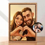 Personalized Exaggerated Caricature Style Photo Canvas Prints Living Room Decor Ship from USA Housewarming Gift for Couples Friends Parent