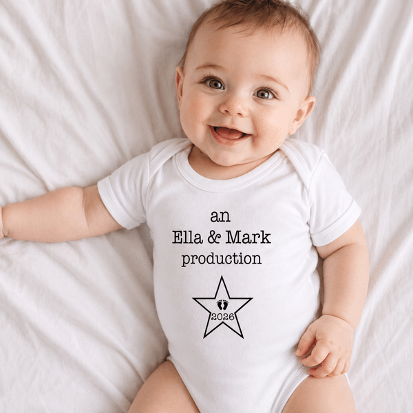 Personalised Movie Pattern 100% Cotton Short-Sleeve Long-Sleeve Baby Bodysuit with Name Baby Shower Birthday Gift for Newborn New Parent