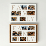Personalized 6 Family Photos Collage Canvas Prints with Text and Address Living Room Decor Ship from USA Birthday Housewarming Gift for Family