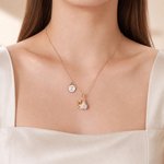 Personalized Cute Teacup‑Style Pet Necklace with Initial Pendant Dainty Jewellery Birthday Appreciation Gift for Pet Lovers