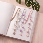 Personalized Miniature Lily of the Valley Bookmark Hook with Initial Reading Accessory Birthday Gift for Book Lovers Bookworms