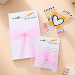 Personalised A Note From Teacher Notepad Memo Pad with Text and 6 Pencil Heart Stickers Back to School Appreciation Gift for Teacher