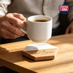 Personalized King of The Grill Acacia Marble 11 Pcs Cutting Board Coaster Set with Bowl and Spoon Made in USA Father's Day Gift for Dad Grandpa