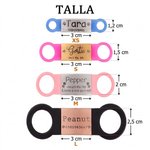 Etiqueta identificativa de silicona personalizada para collar de mascota con nombre y número grabado regalo de cumpleaños para dueños de mascotas
