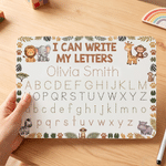Personalized Cute Cartoon Animal Tracing Board with Name Classroom Back to School Gift for Kids Students