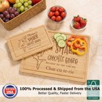 Personalized Shark Coochie Board FSC Bamboo Charcuterie Cutting Board with Name and Juice Groove Ship from USA Housewarming Gift for Friends Family