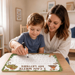 Personalized Cute Cartoon Animal Tracing Board with Name Classroom Back to School Gift for Kids Students
