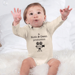 Personalised Movie Pattern 100% Cotton Short-Sleeve Long-Sleeve Baby Bodysuit with Name Baby Shower Birthday Gift for Newborn New Parent