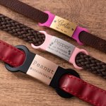 Etiqueta identificativa de silicona personalizada para collar de mascota con nombre y número grabado regalo de cumpleaños para dueños de mascotas
