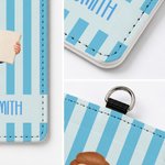 Personalised Colourful Stripe 3D-Effect Artwork ID Card Badge Holder with Title and Surname Teacher's Day Appreciation Gift for Teachers
