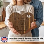 Personalized Simple Line House Photo Name Text Heart Cutting Board with Knife and Fork Ship from USA Wedding Party Housewarming Gift for Newlyweds