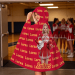 Personalised Cheerleading Cartoon Character Soft Hooded Blanket with Name Home Decor Game Day Team Gift for Cheerleaders Coaches