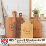 Personalized Chef Wooden Charcuterie Cutting Board with Handle and Name Ship from USA Kitchen Holiday Housewarming Gift for Family