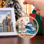 Personalised Cruise Ship Ocean Signpost Acrylic Ornament with Family Name and Dates Cruise Ship Vacation Christmas Gift for Family Cruise Lovers