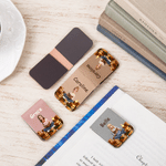 Personalised 3D-Style Character Artwork Photo PU Leather Magnetic Bookmark Clip with Name Birthday Back to School Gift for Book Lovers Students