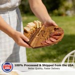 Personalized Engraved Wreath Monogram Heart Cheese Board with Knife Name Text Ship from USA Wedding Party Housewarming Gift for Newlyweds