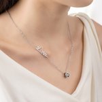 Personalized Constellation Birthstone Dainty Necklace with Name Anniversary Birthday Gift for Women