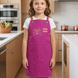 Personalized Multicolor Dog Portrait  Heart House Cake Water Proof Apron with Name and Logo Daily Kitchen Use Birthday Gift for Friends Children
