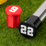 Personalized 3D Printed Colourful Lacrosse End Cap with Player Number Team Appreciation Birthday Gift for Youth Lacrosse Player