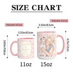 Personalised Watercolour Photo Striped Design 11 oz 15 oz Ceramic Mug with Title Daily Use Baby Shower Gift for New Parents Grandadrents