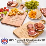 Personalized Retirement Theme Heartfelt Message Wooden Charcuterie Cutting Board with Name and Grip Ship from USA Retirement Gift for Retiree