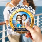 Personalisierter Cartoon-Paar Kühlschrankmagnet mit Kreuzfahrt-Design | Haus Deko | Sommerurlaub Geburtstag Geschenk für Paare Frischvermählte