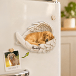 Personalized Pet Photo Wing Shape Fridge Magnet with Name Home Decoration Daily Use Birthday Memorial Sympathy Gift for Pet Lovers Pet Owners