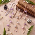 Personalized Miniature Lily of the Valley Bookmark Hook with Initial Reading Accessory Birthday Gift for Book Lovers Bookworms