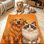 Personalized Exaggerated Comic Photo Soft Throw Blanket with Text Home Decor Birthday Anniversary Gift for Couple Family Friends