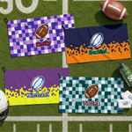 Personalised Multicolour Pixel Style Ball-Themed Quick Dry Sports Towel with Name and Langarden Gym Training Game Day Gift for Sports Lovers 8