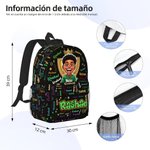 Mochila personalizada de gran capacidad con foto de dibujos animados con estrellas nube de palabras y nombre regalo de vuelta al cole para niños hijos