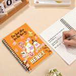 Personalized I'm Just Here for the Boo-ks Halloween Ghost Spiral Notebook with Name Daily Use Halloween Gift for Students Book Lovers
