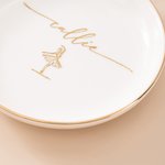 Personalisierte Keramik-Schmuckschale mit Ballerina-Motiv und Namensgravur – Geschenk zum Geburtstag, zur Hochzeit oder zum Hochzeitstag für Ballettliebhaber