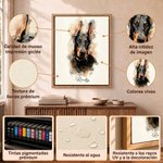 Lienzos personalizados con foto de perro y gato en acuarela y nombre decoración regalo de inauguración o cumpleaños para amantes de mascotas
