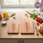 Personalized Christian Cross Flower Wood Cutting Board with Handle and Engraved Name Kitchen Decor Ship from USA Housewarming Gift for Family Friend