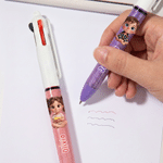 Personalised Cartoon Character Photo Three-Colour Retractable Glitter Ballpoint Pen with Name Daily Use Back to School Birthday Gift for Children