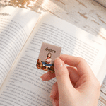 Personalised 3D-Style Character Artwork Photo PU Leather Magnetic Bookmark Clip with Name Birthday Back to School Gift for Book Lovers Students