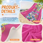 Personalisiertes Strandtuch mit Retro-Boho-Namen | schnelltrocknend | Badetuch | Reisezubehör | Party Geburtstag Sommer Urlaub Geschenk für Frauen