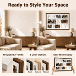 Personalized 6 Family Photos Collage Canvas Prints with Text and Address Living Room Decor Ship from USA Birthday Housewarming Gift for Family