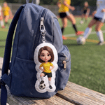 Personalised Cartoon Sports 3D-Style Character Artwork Plush Photo Keyring Bag Charm Birthday Anniversary Gift for Sports Lover